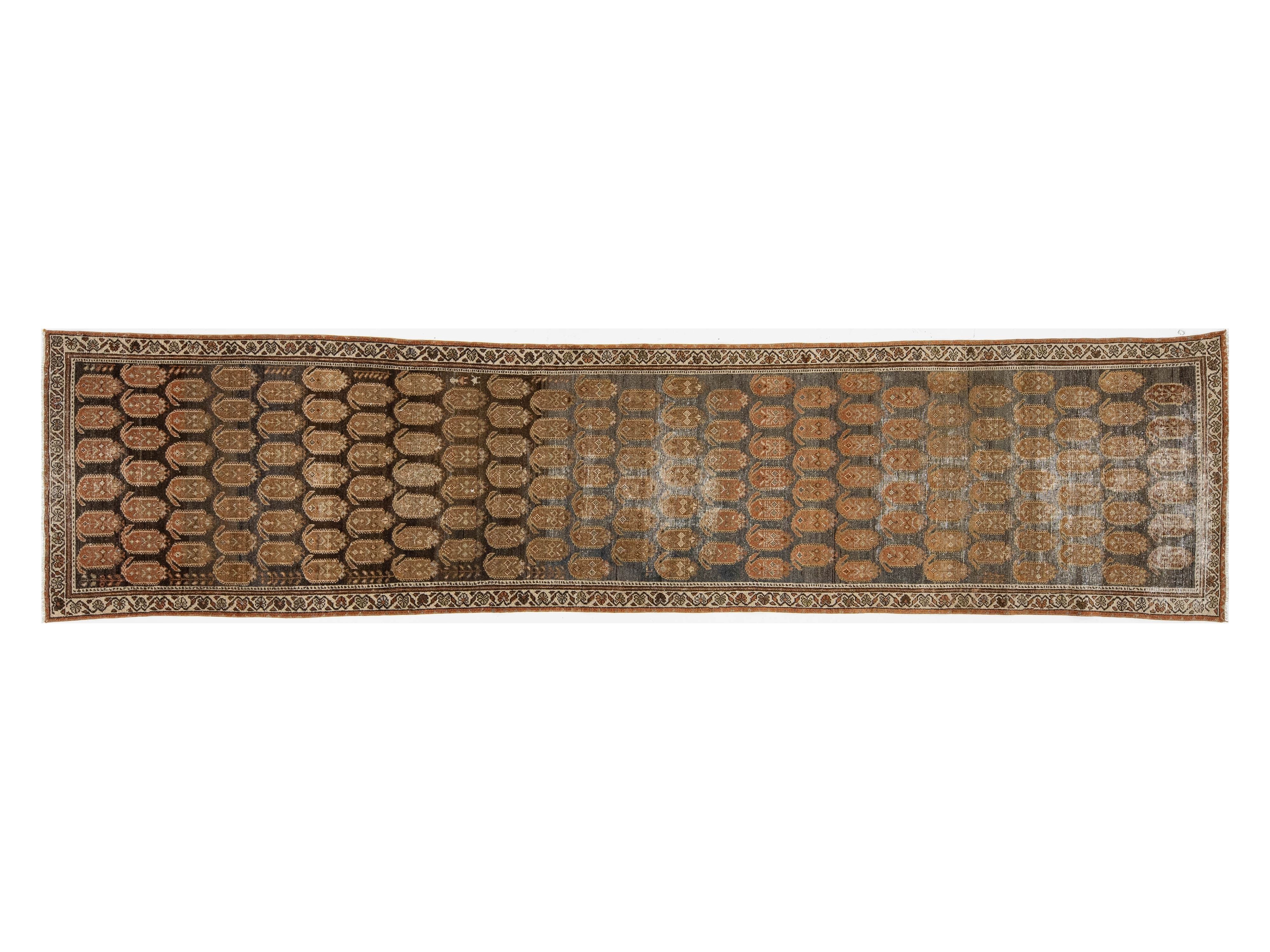Antique Malayer Wool Runner 3 X 12