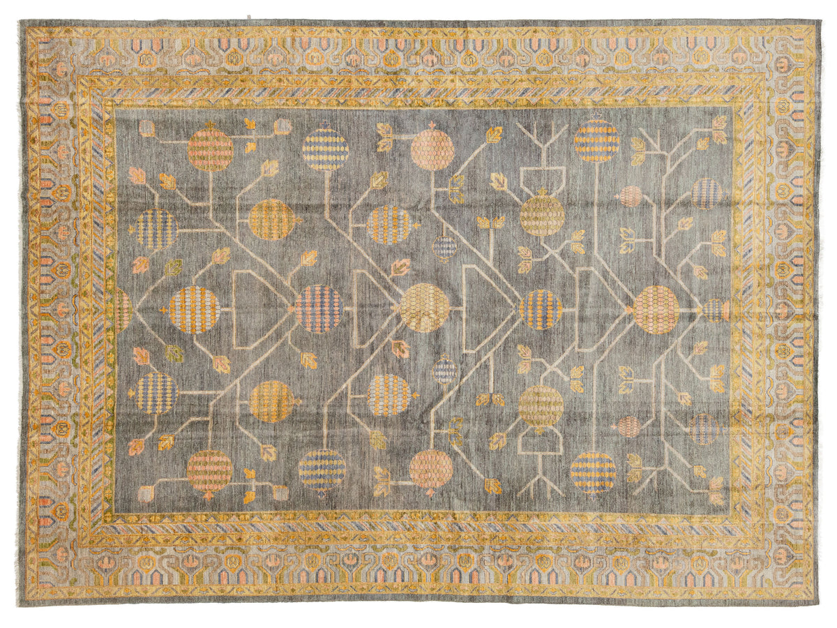 Modern Khotan Wool Rug 10 X 14
