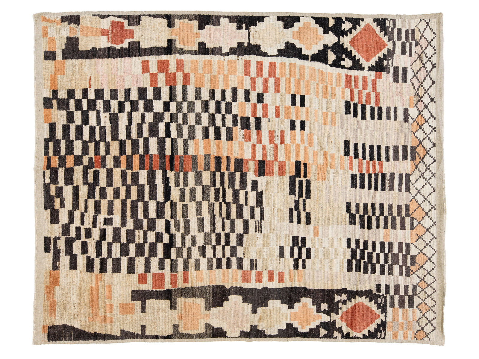 Modern Moroccan Wool Rug 8 X 10
