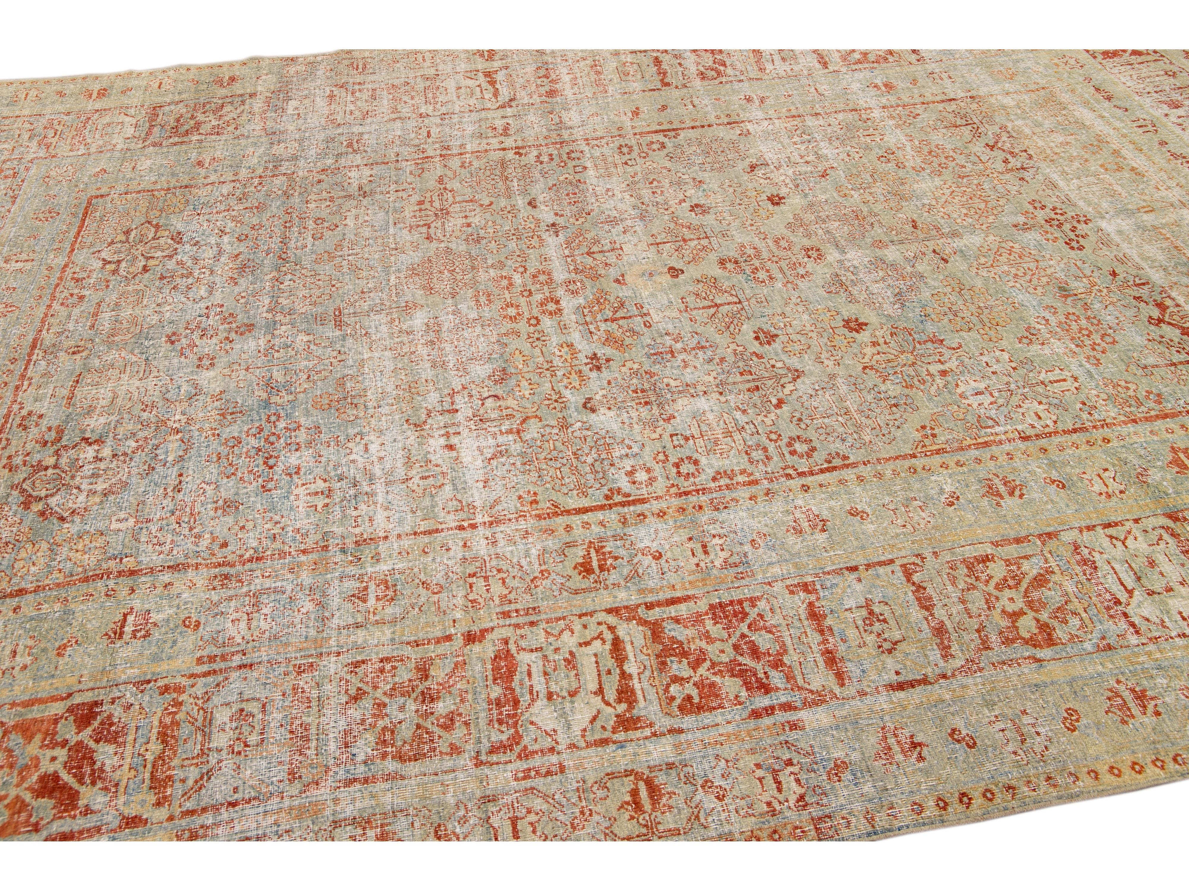 Antique Tabriz Wool Rug 8 X 11
