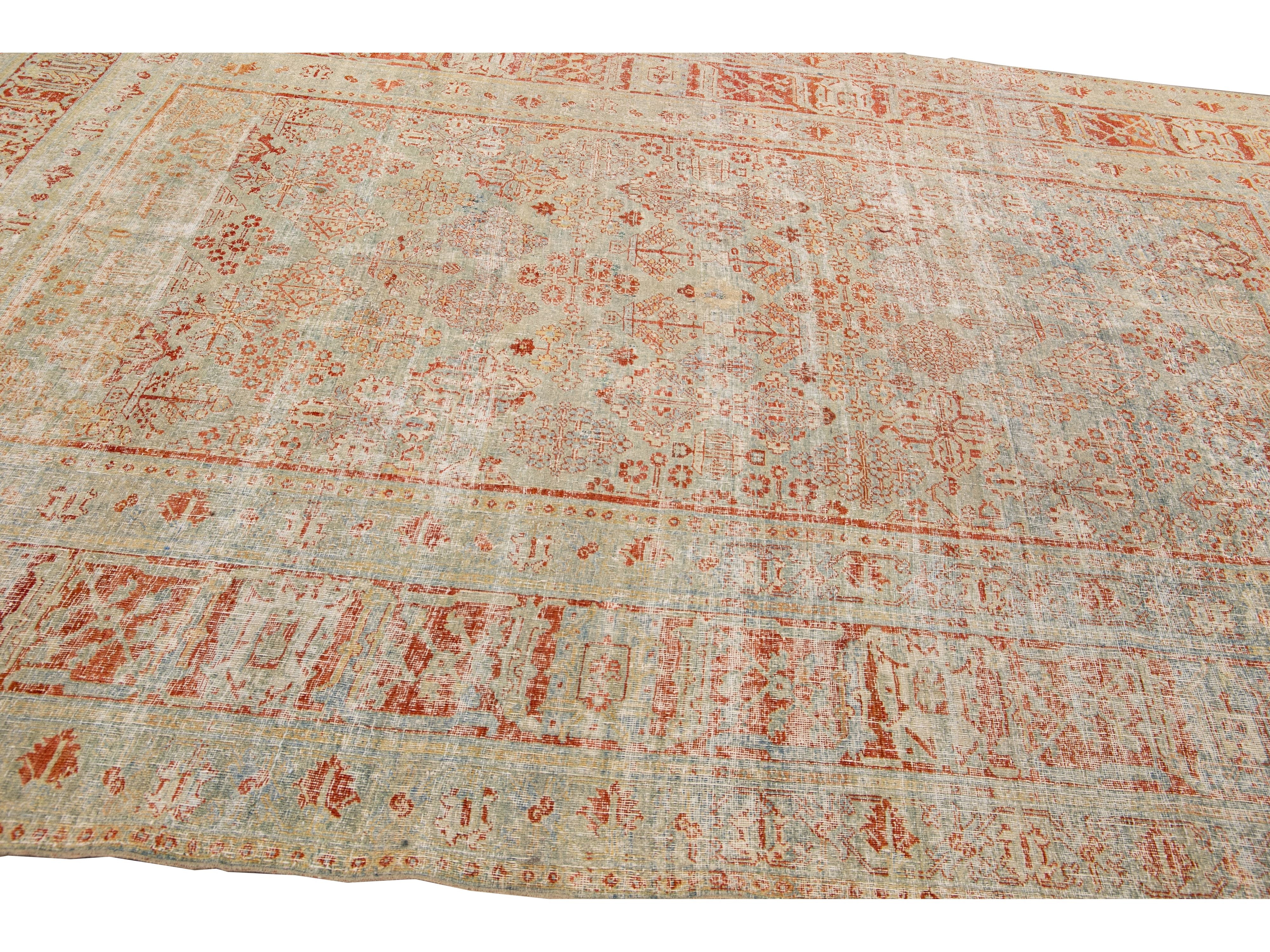 Antique Tabriz Wool Rug 8 X 11