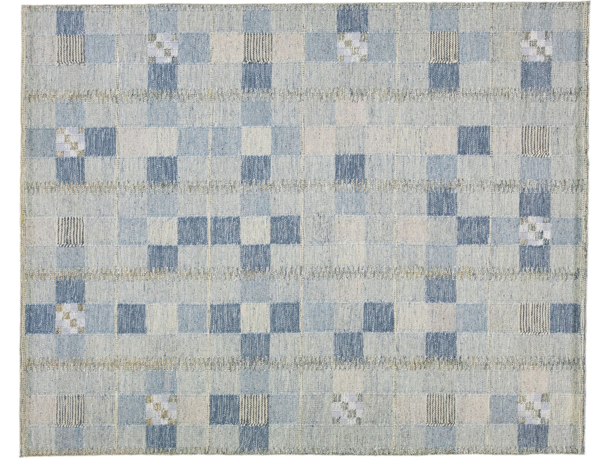 Modern Swedish Wool Rug 8 X 10