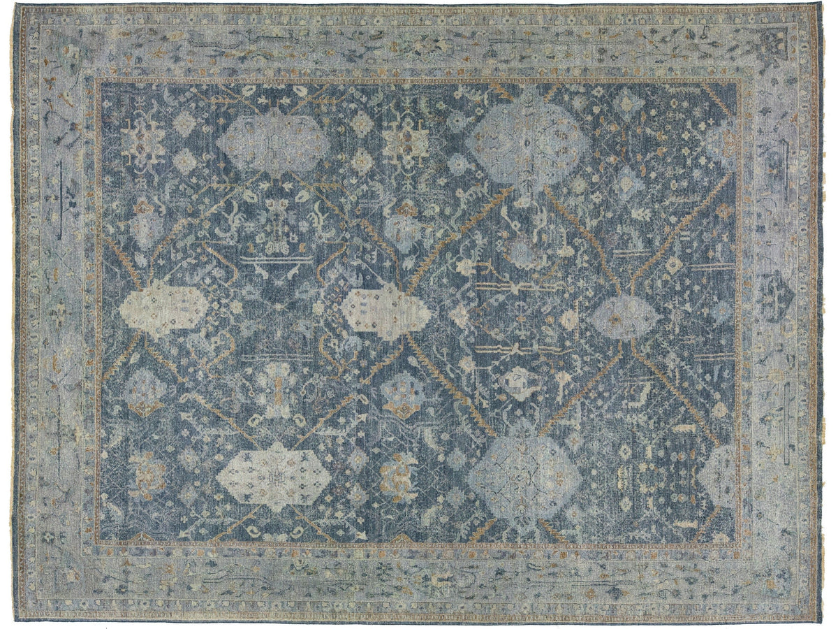 Modern Indian Artisan Wool Rug 12 X 15