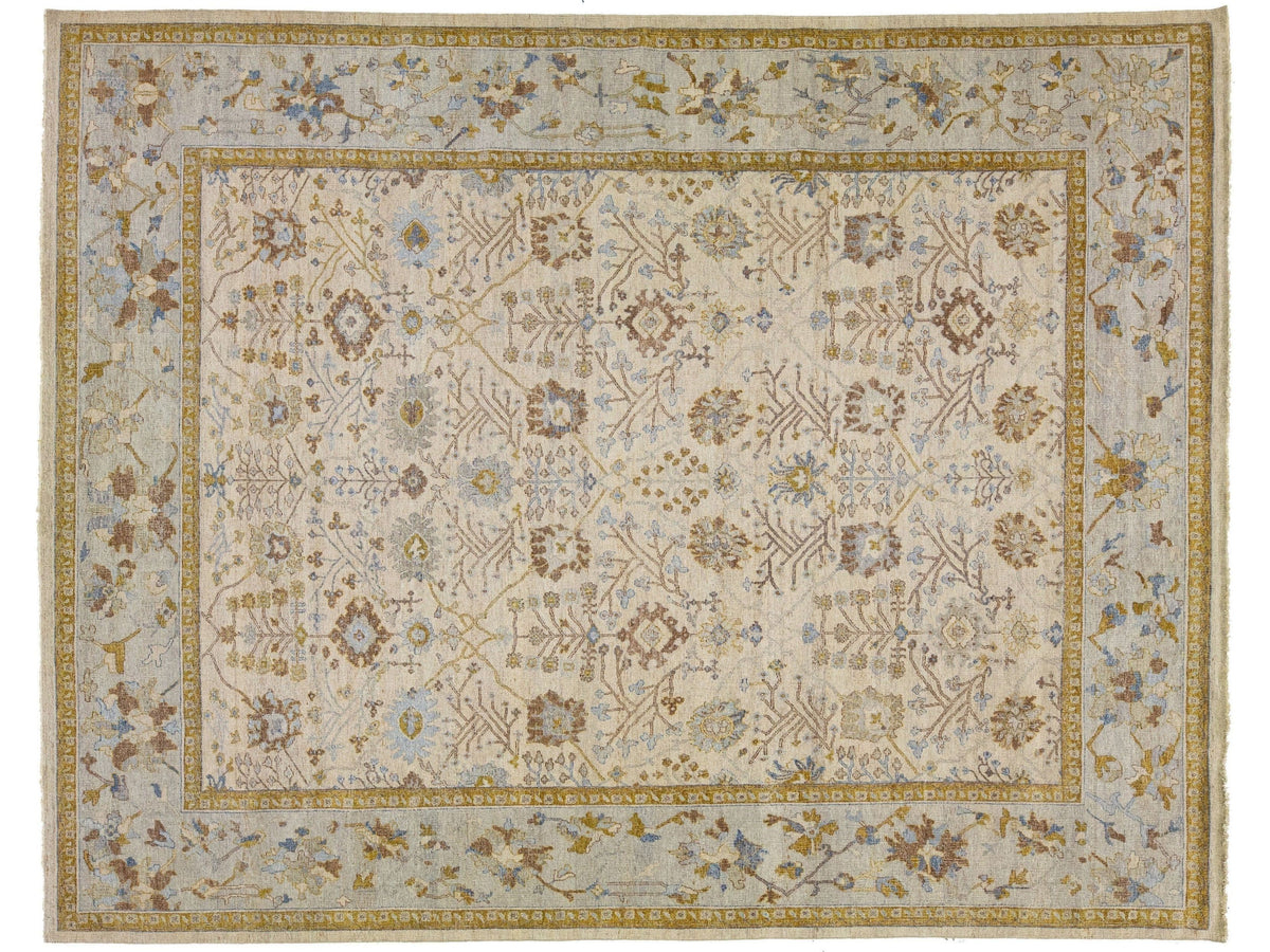 Modern Indian Artisan Wool Rug 12 X 15
