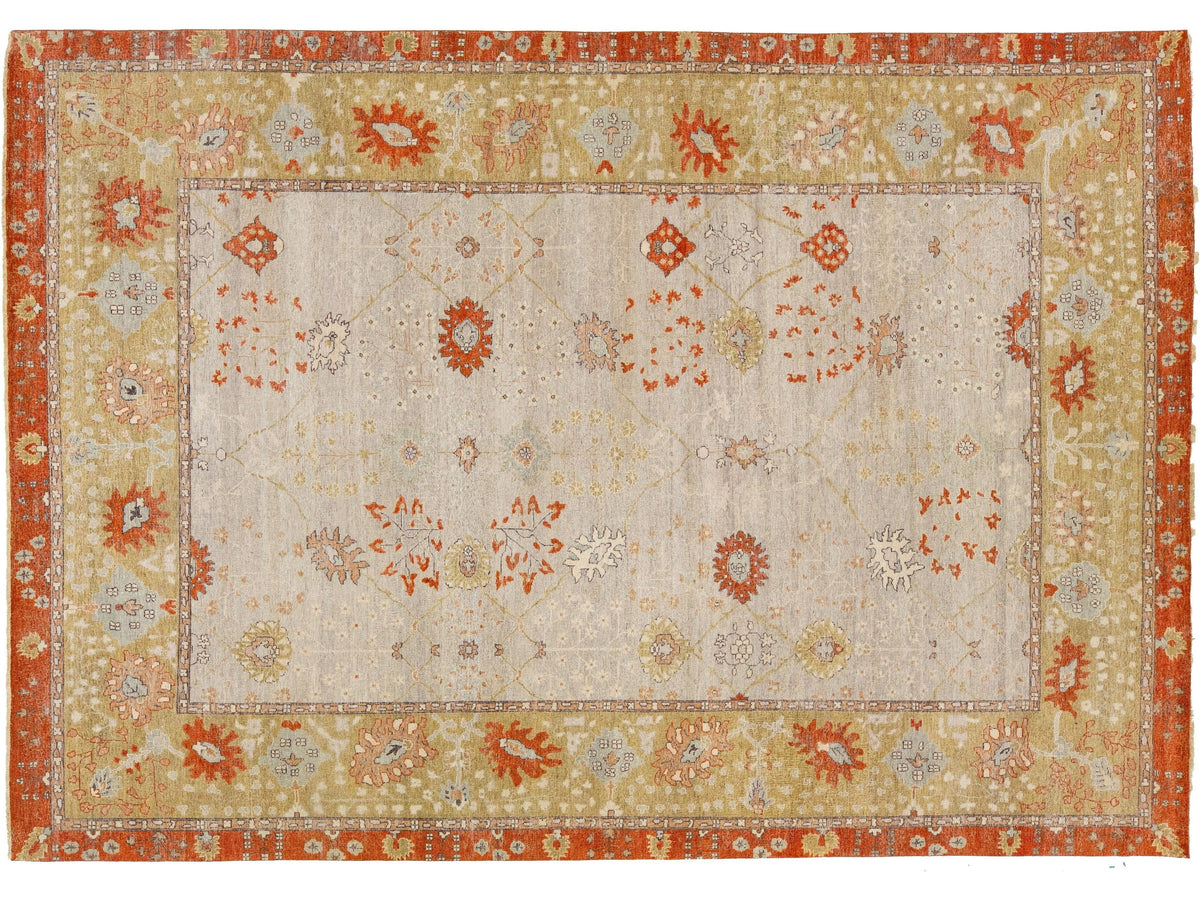 Modern Indian Artisan Wool Rug 10 X 14