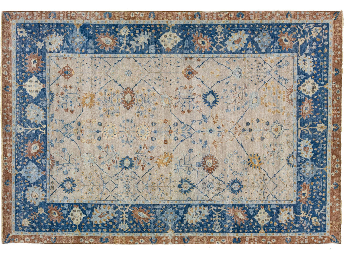 Modern Indian Artisan Wool Rug 10 X 15