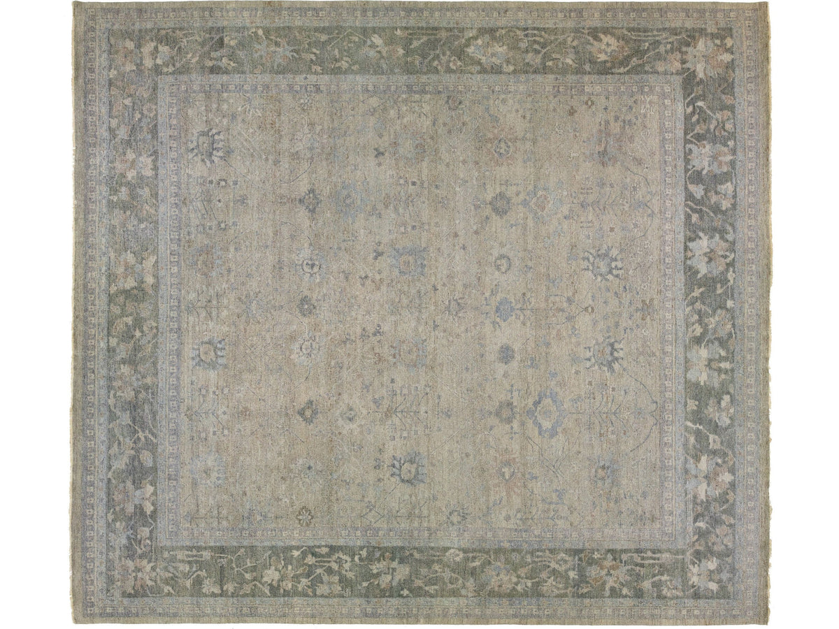 Modern Indian Artisan Wool Rug 15 X 16