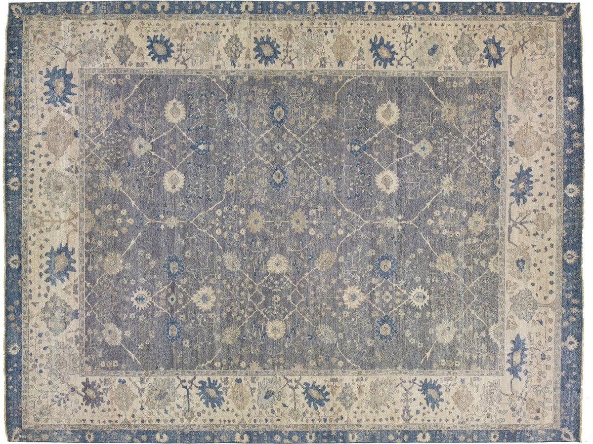 Modern Indian Mahal Wool Rug 15 X 19