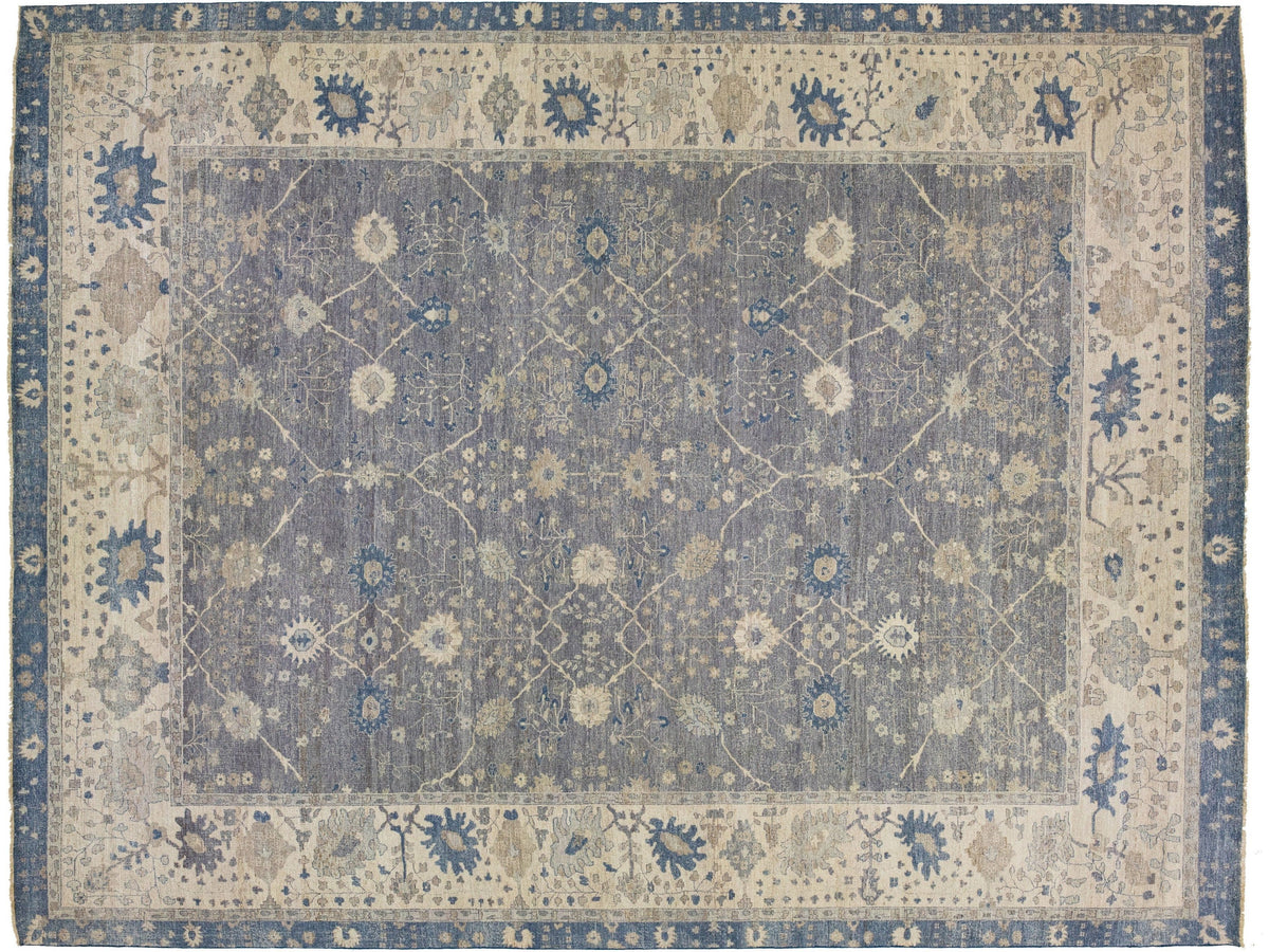 Modern Indian Artisan Wool Rug 15 X 19