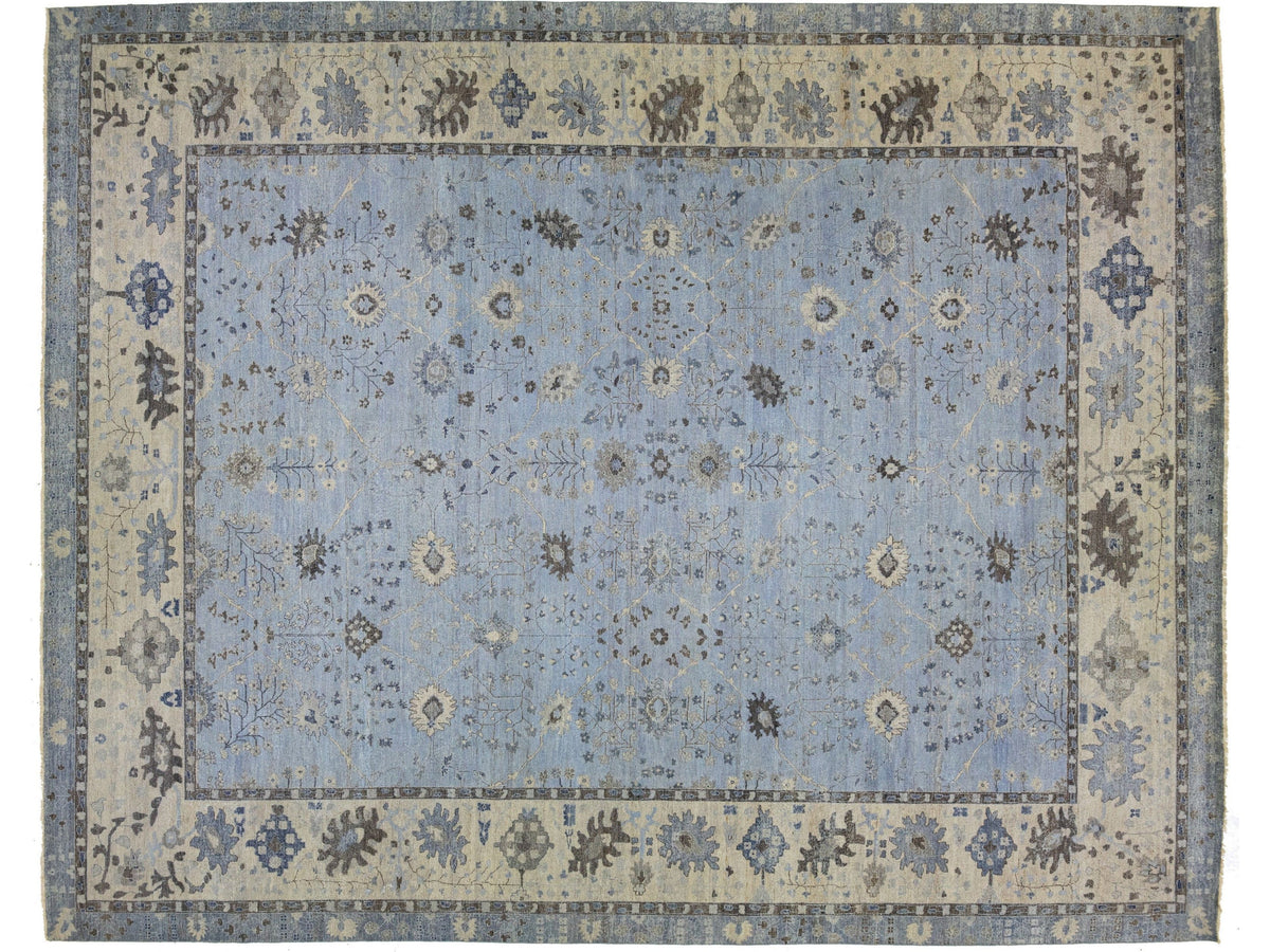 Modern Indian Tabriz Wool Rug 15 X 19