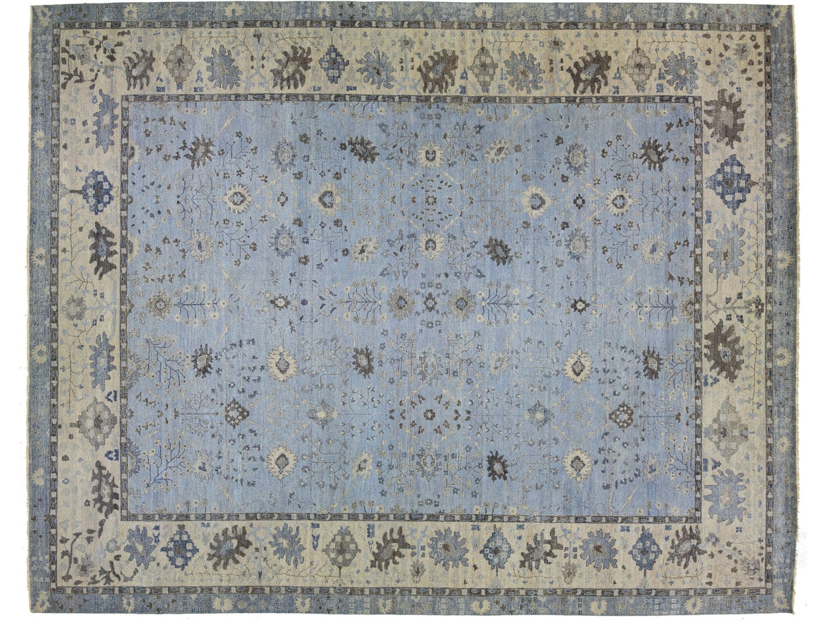 Modern Indian Artisan Wool Rug 15 X 19