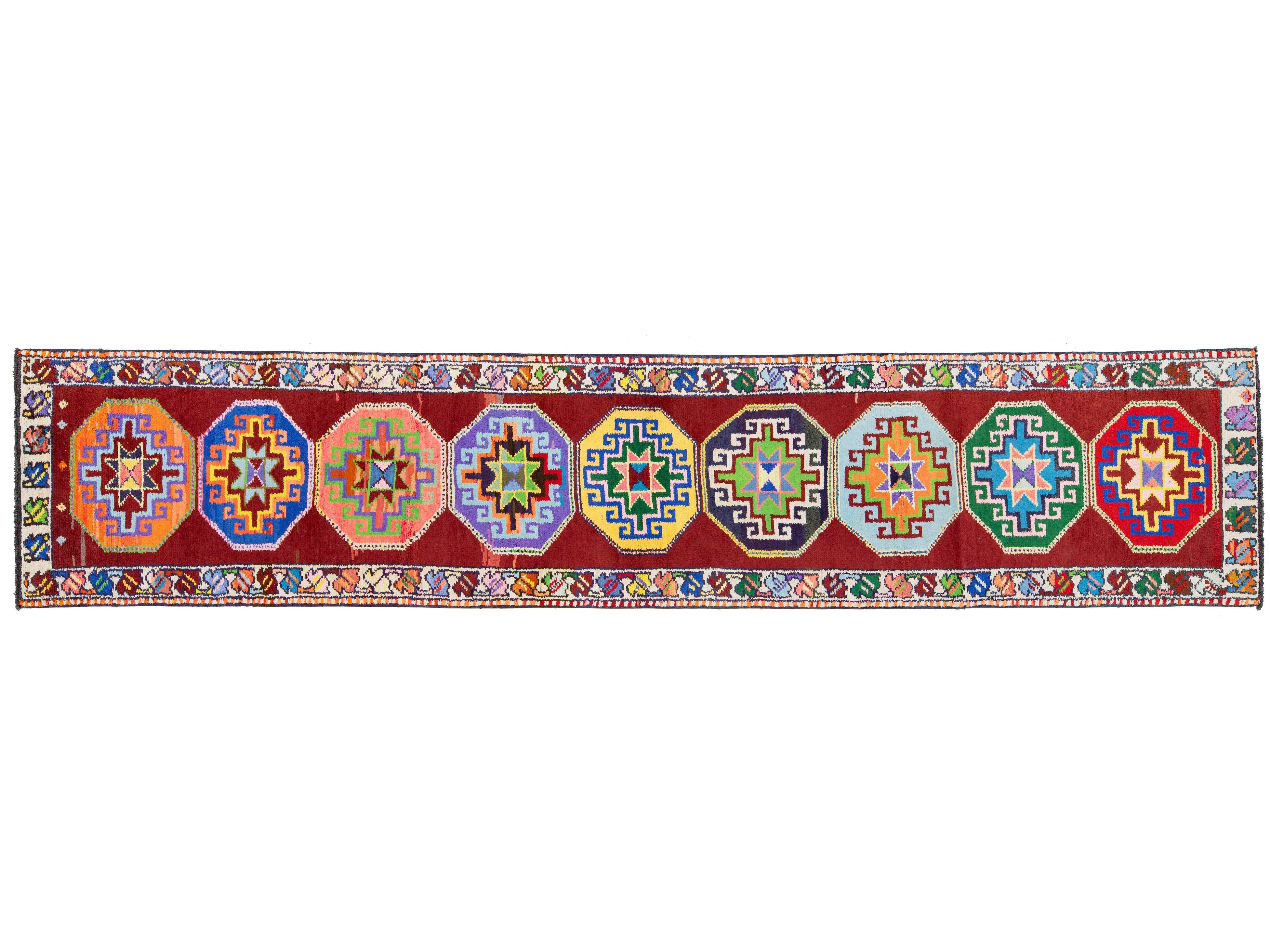 Vintage Turkish Wool Rug 2 X 12