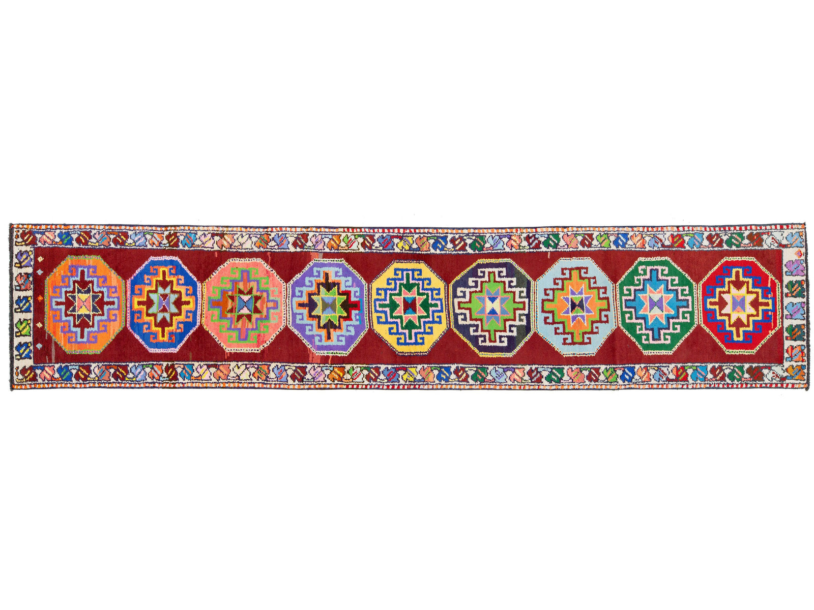 Vintage Turkish Wool Rug 2 X 12