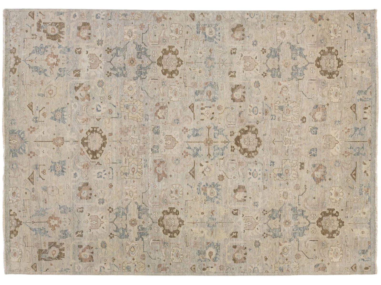 Modern Oushak Wool Rug 10 X 14