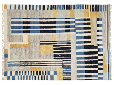 Modern Moroccan Wool Rug 9 X 12