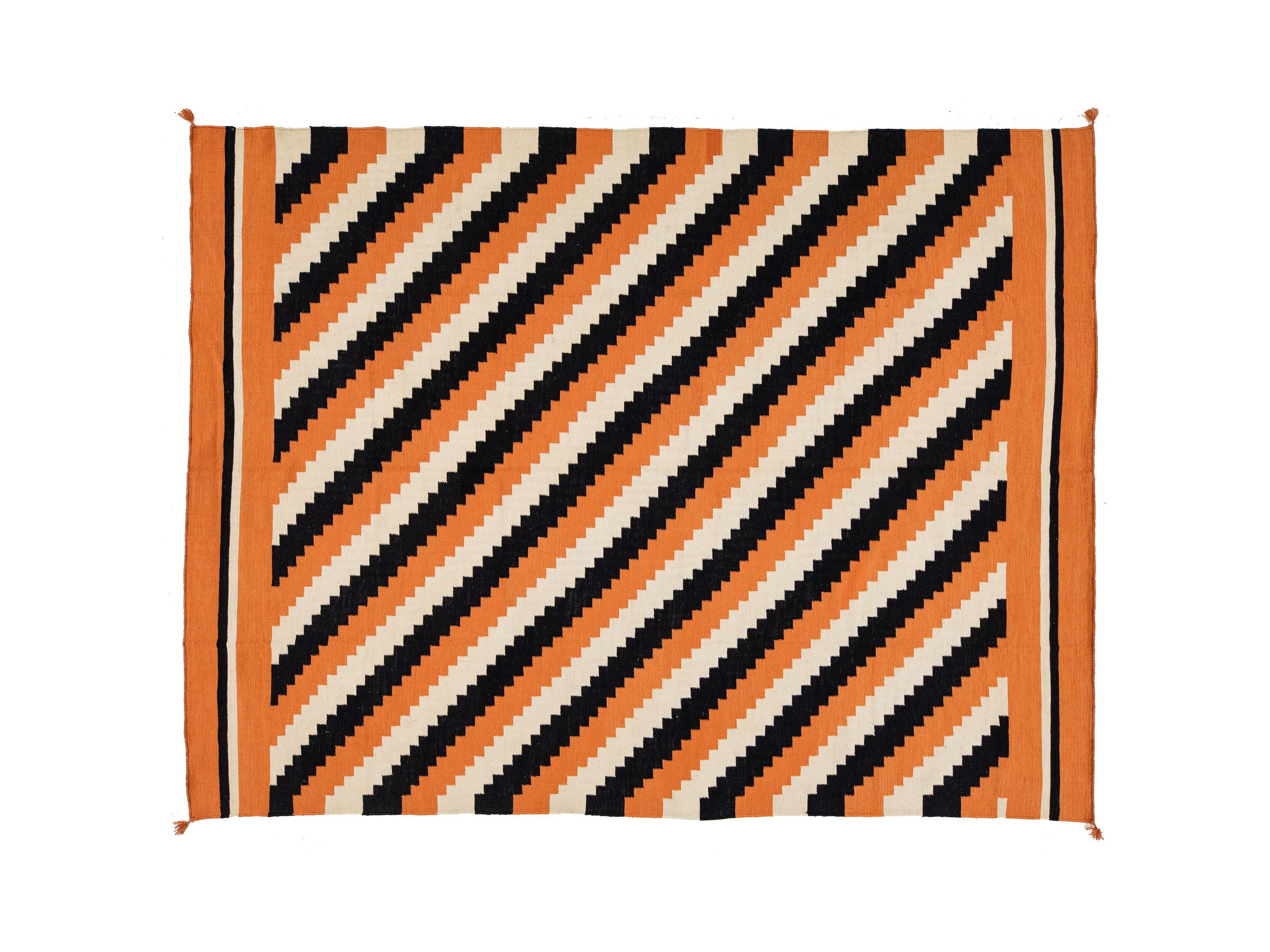 Modern Navajo Wool Rug 9 X 12