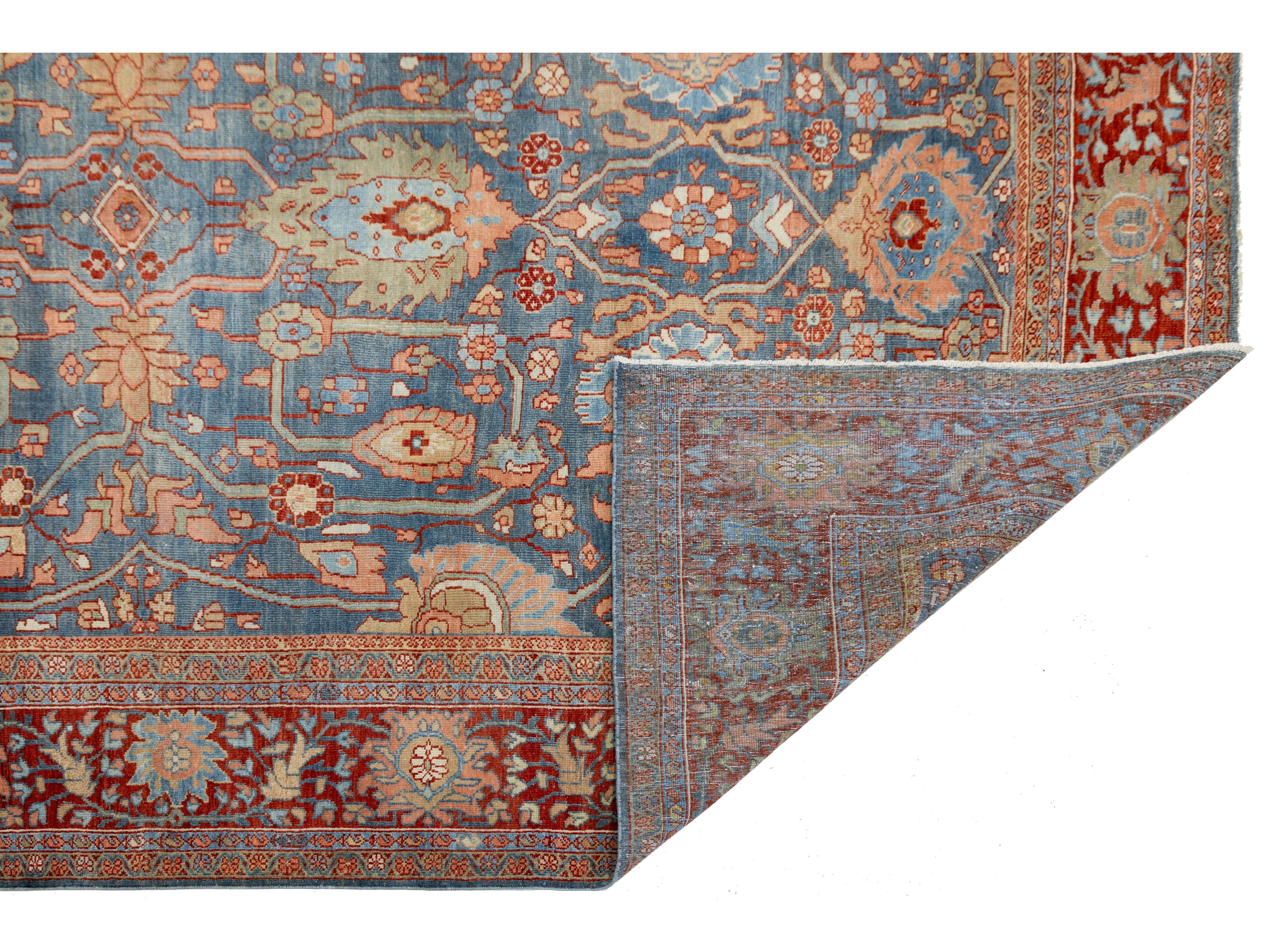 Antique Sultanabad Wool Rug 8 X 12