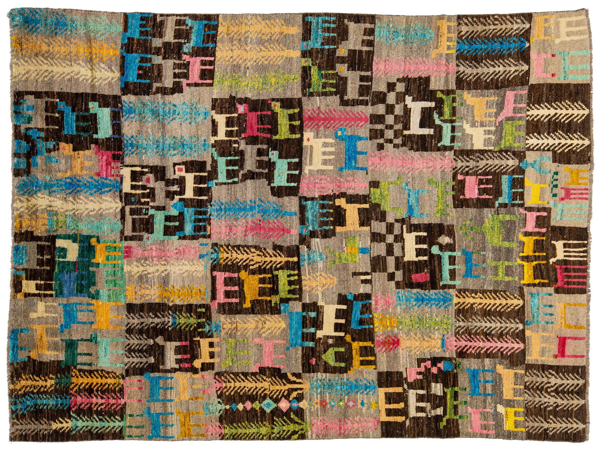 Modern Moroccan Wool Rug 6 X 8