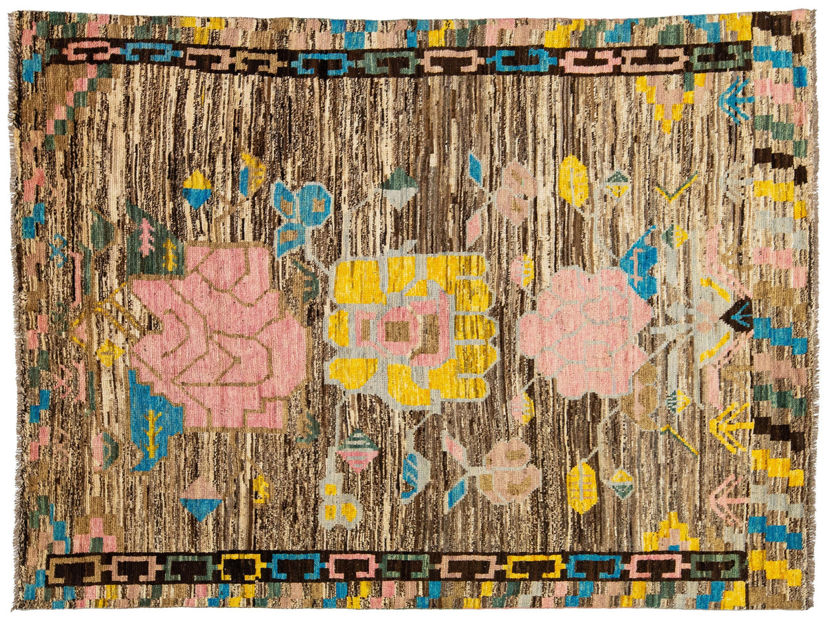Modern Moroccan Wool Rug 6 X 8