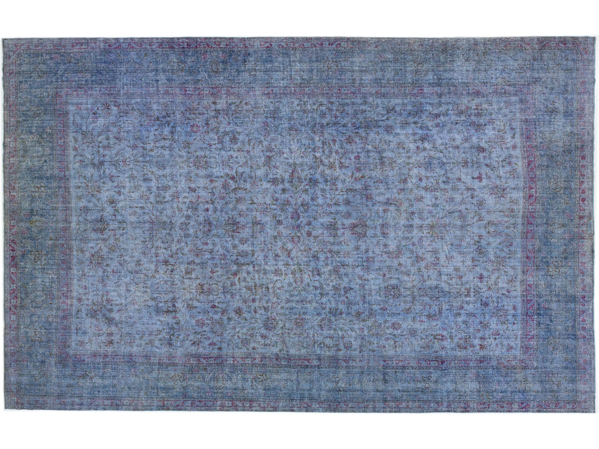 Vintage Overdyed Wool Rug 11 x 17
