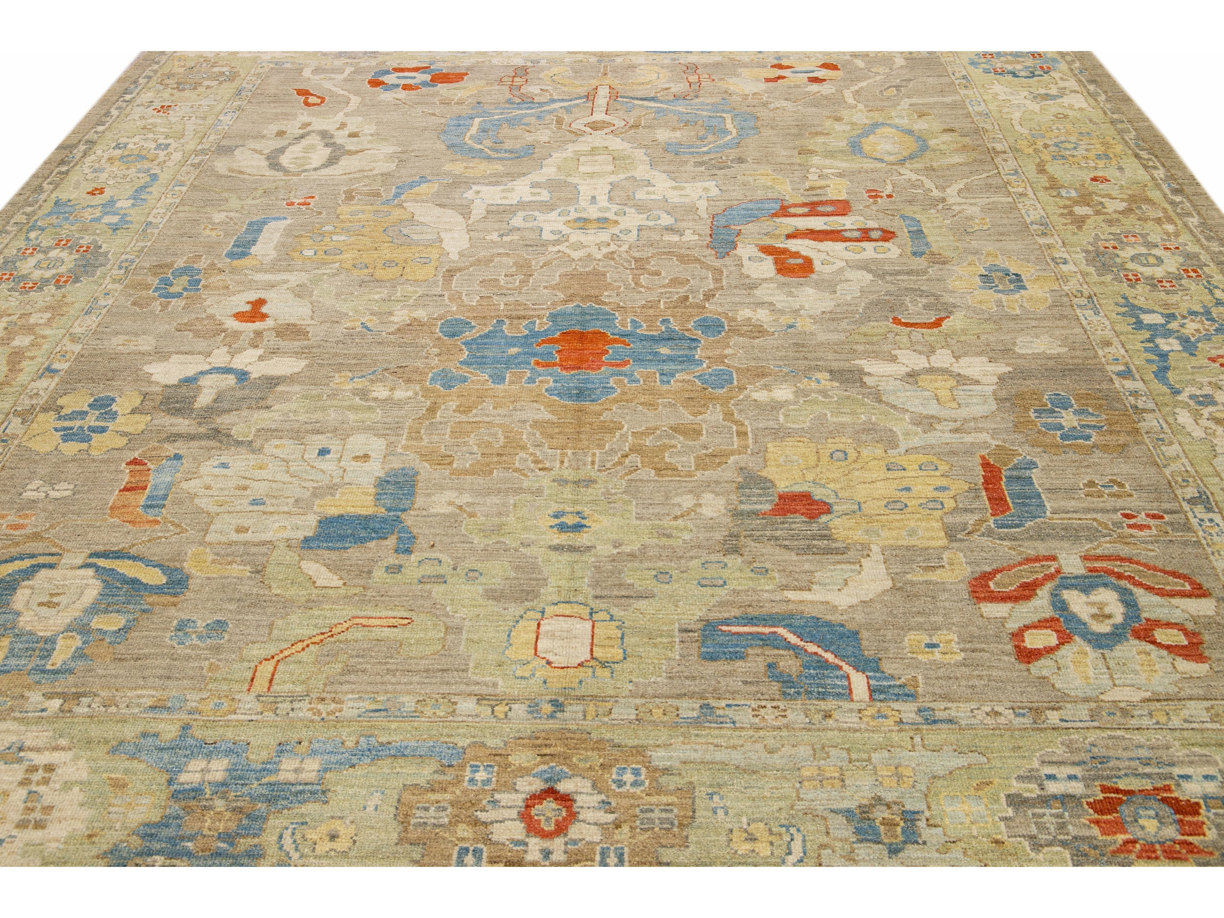 Modern Sultanabad Wool Rug 10 X 12
