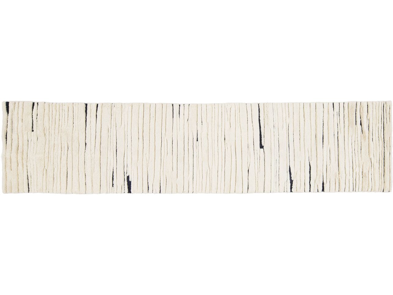 Modern Moroccan Wool Runner 3 X 12