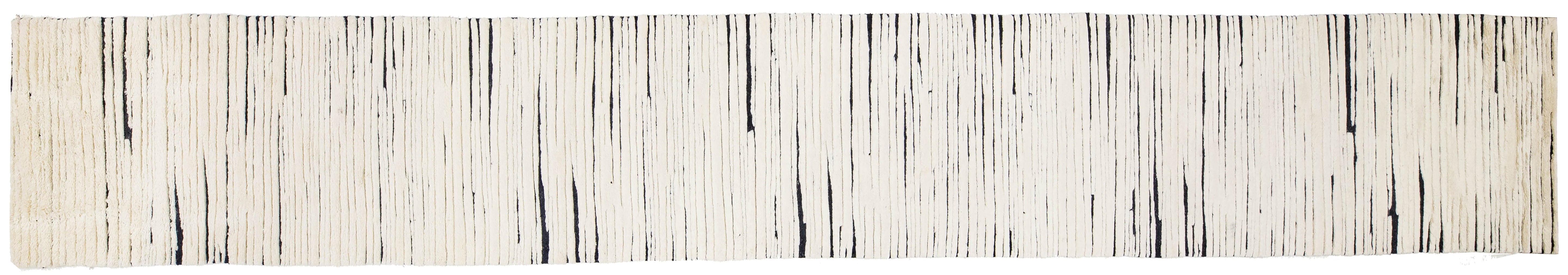 Modern Moroccan Wool Runner 3 X 29
