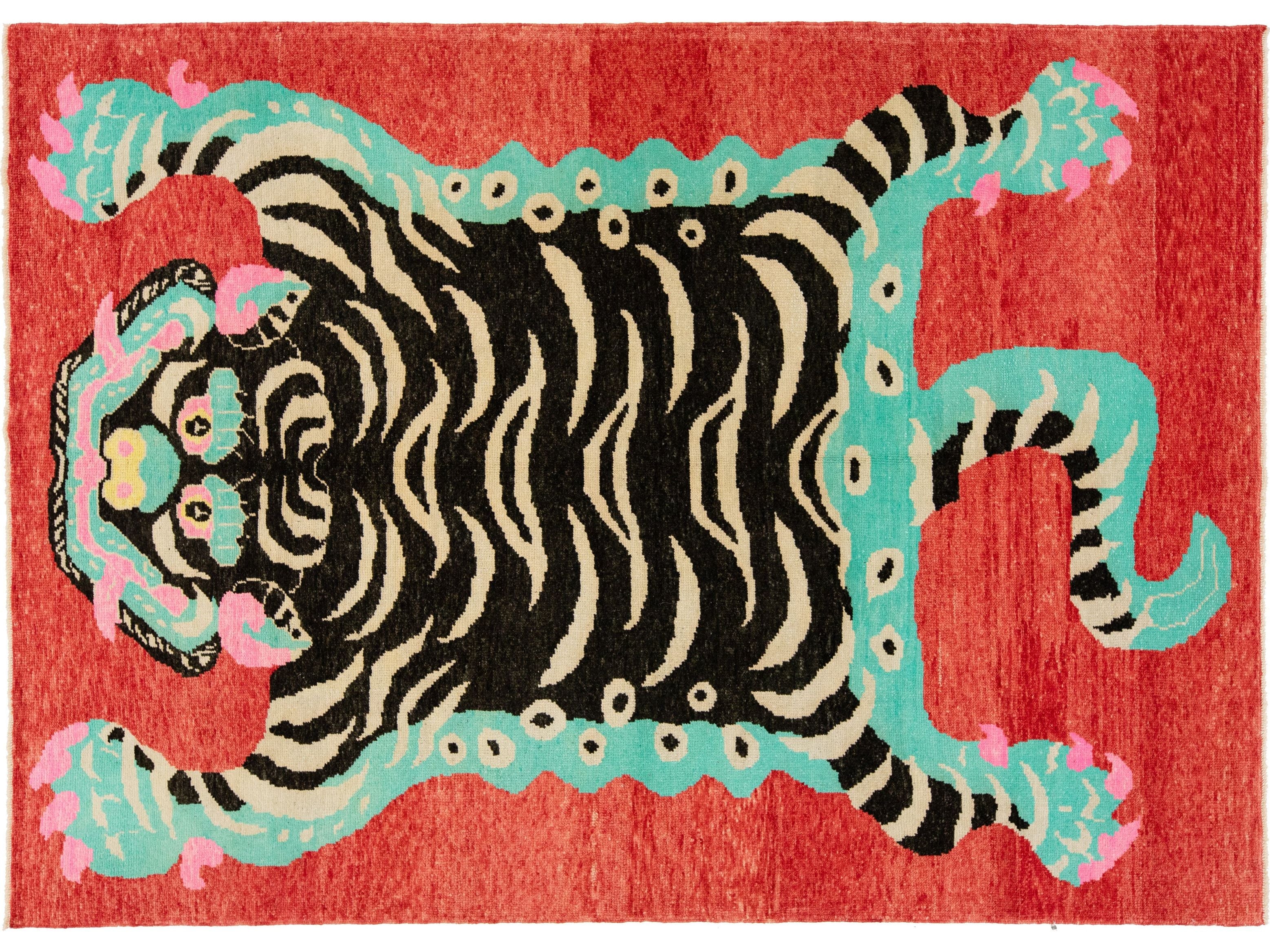 Under Rungs Modern Tiger Wool Rug 7 X 10 – Apadana Rugs & Carpets