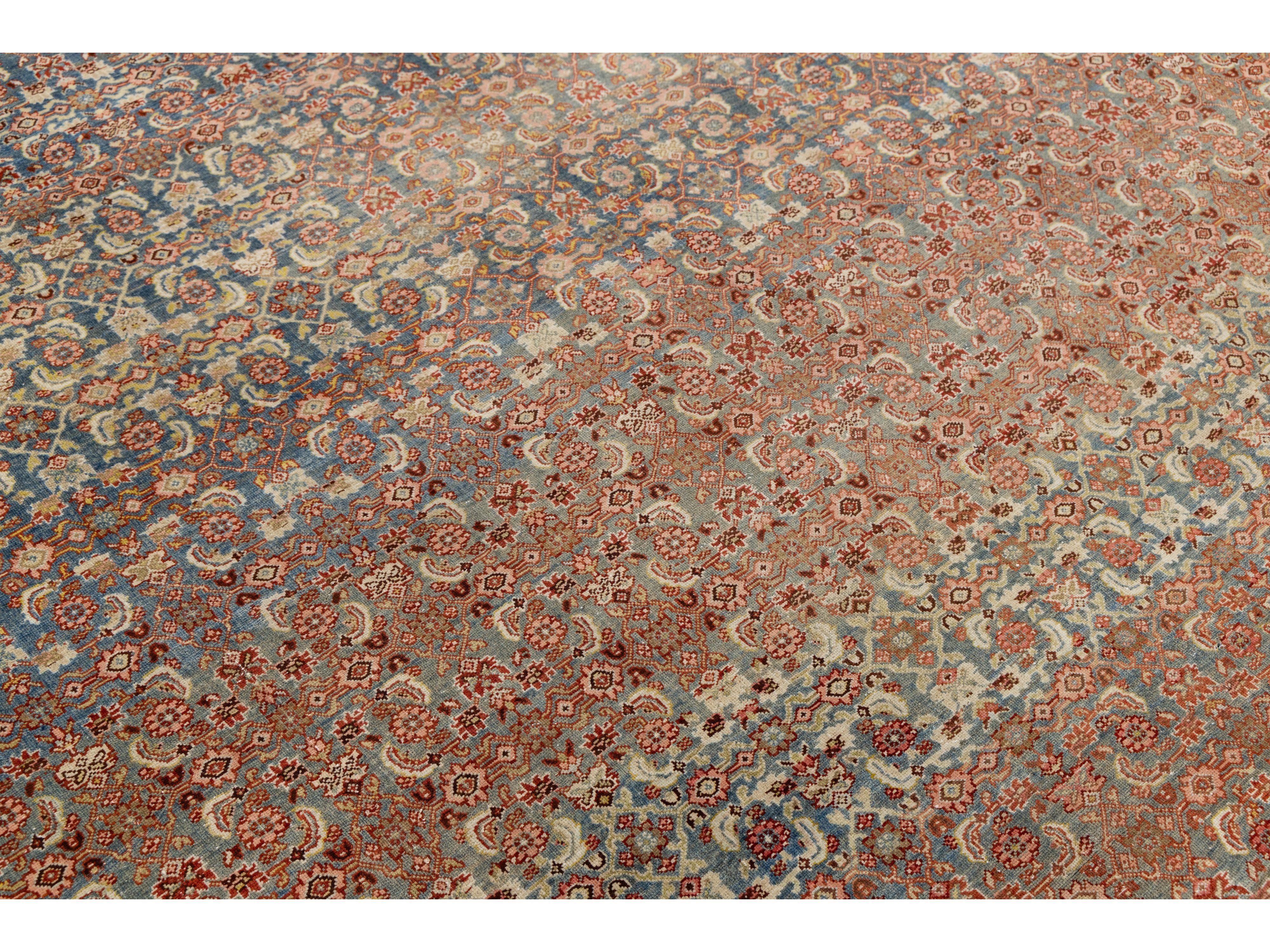 Modern Bidjar Wool Rug 9 X 12