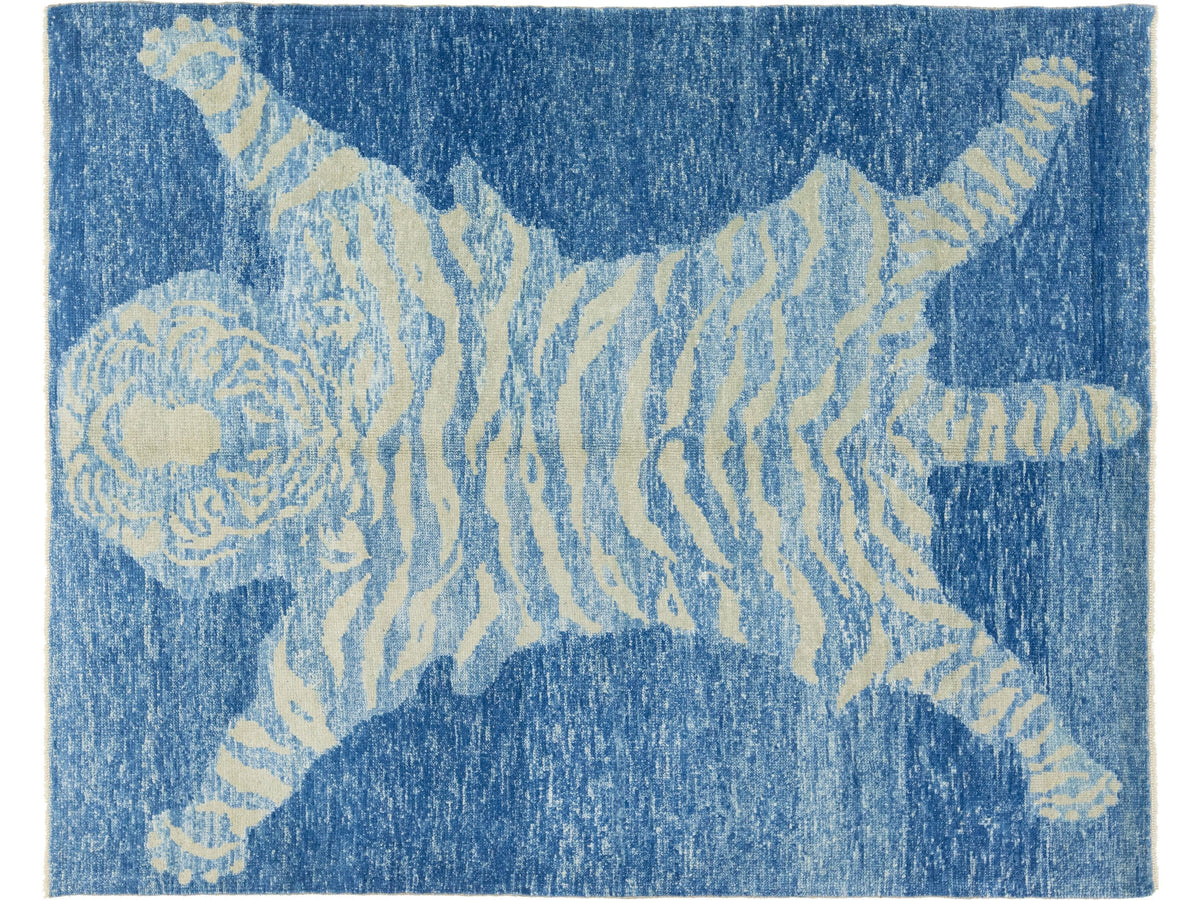 Modern Tiger Wool Rug 6 X 8