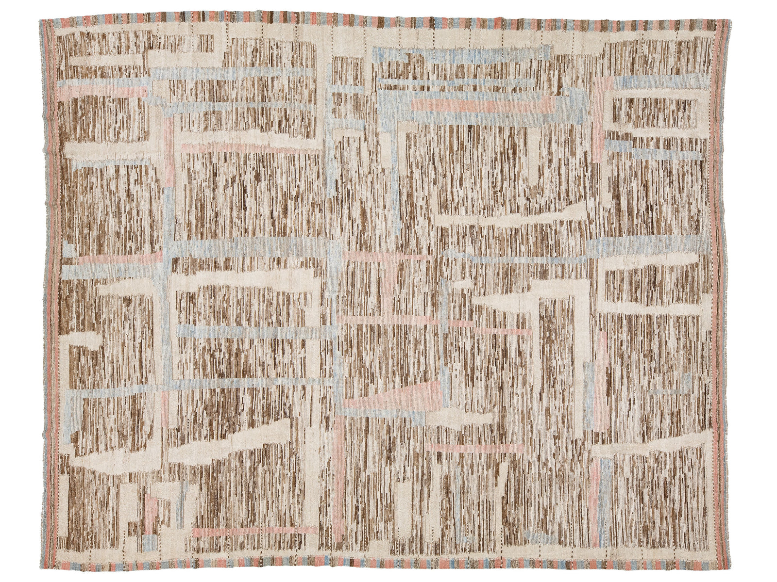 Modern Moroccan Wool Rug 12 X 15