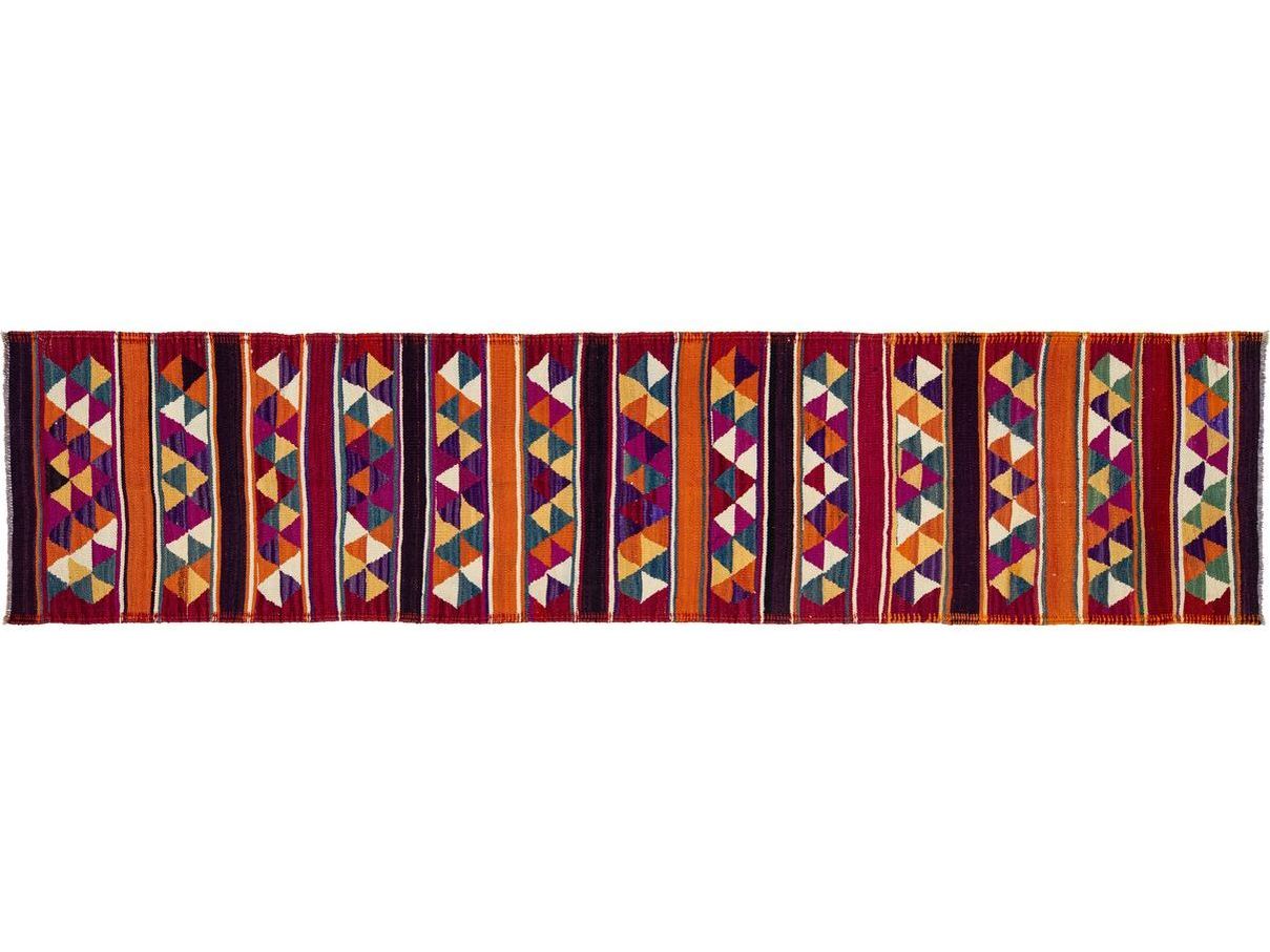 Vintage Kilim Flatweave Wool Runner 3 X 12