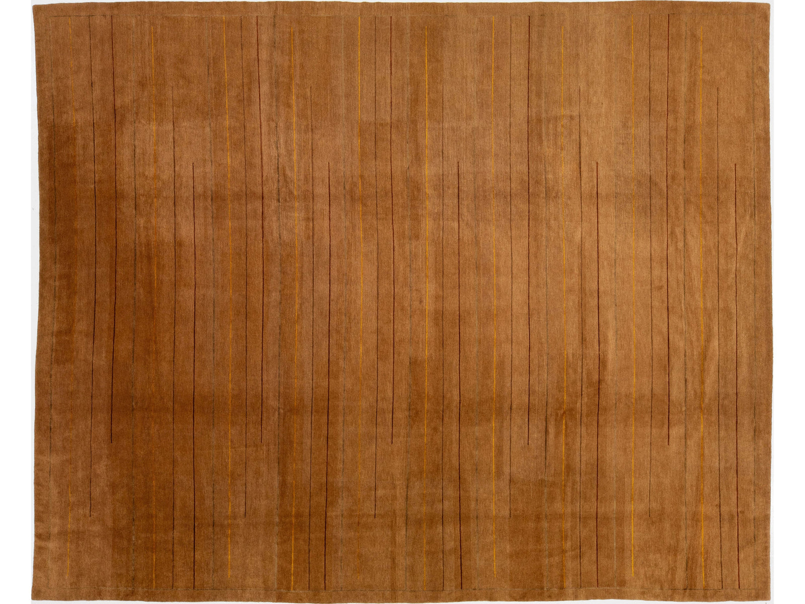 Modern Tibetan Wool and Silk Rug 12 X 14