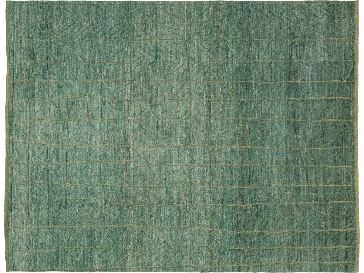 Contemporary Moroccan Wool Rug 9 X 12