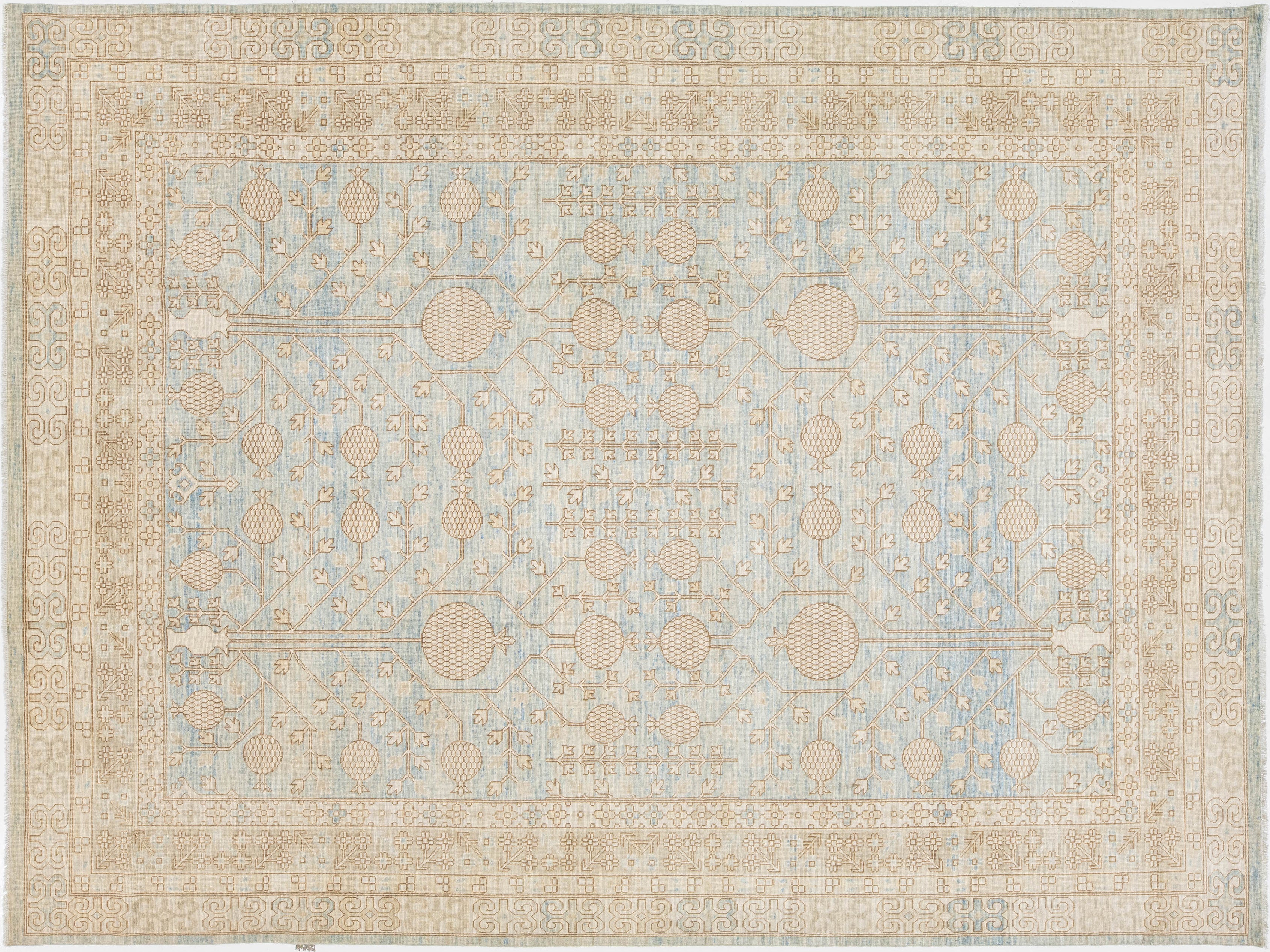 Modern Khotan Wool Rug 10 X 14