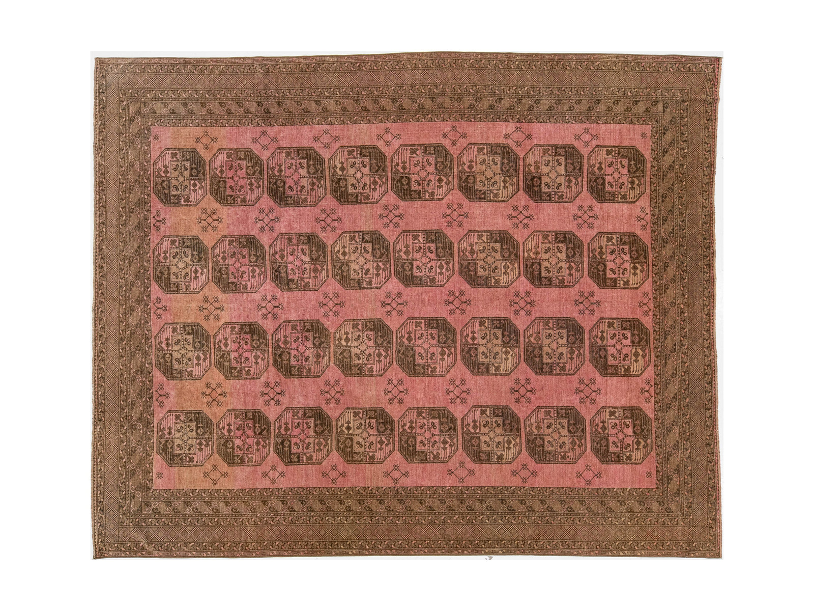 Antique Turkmen Wool Rug 10 X 12