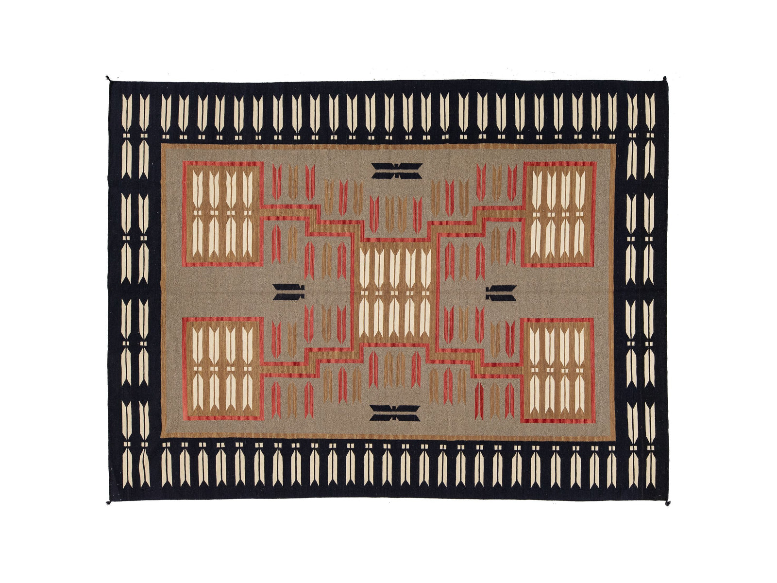 Modern Navajo Wool Rug 9 X 12