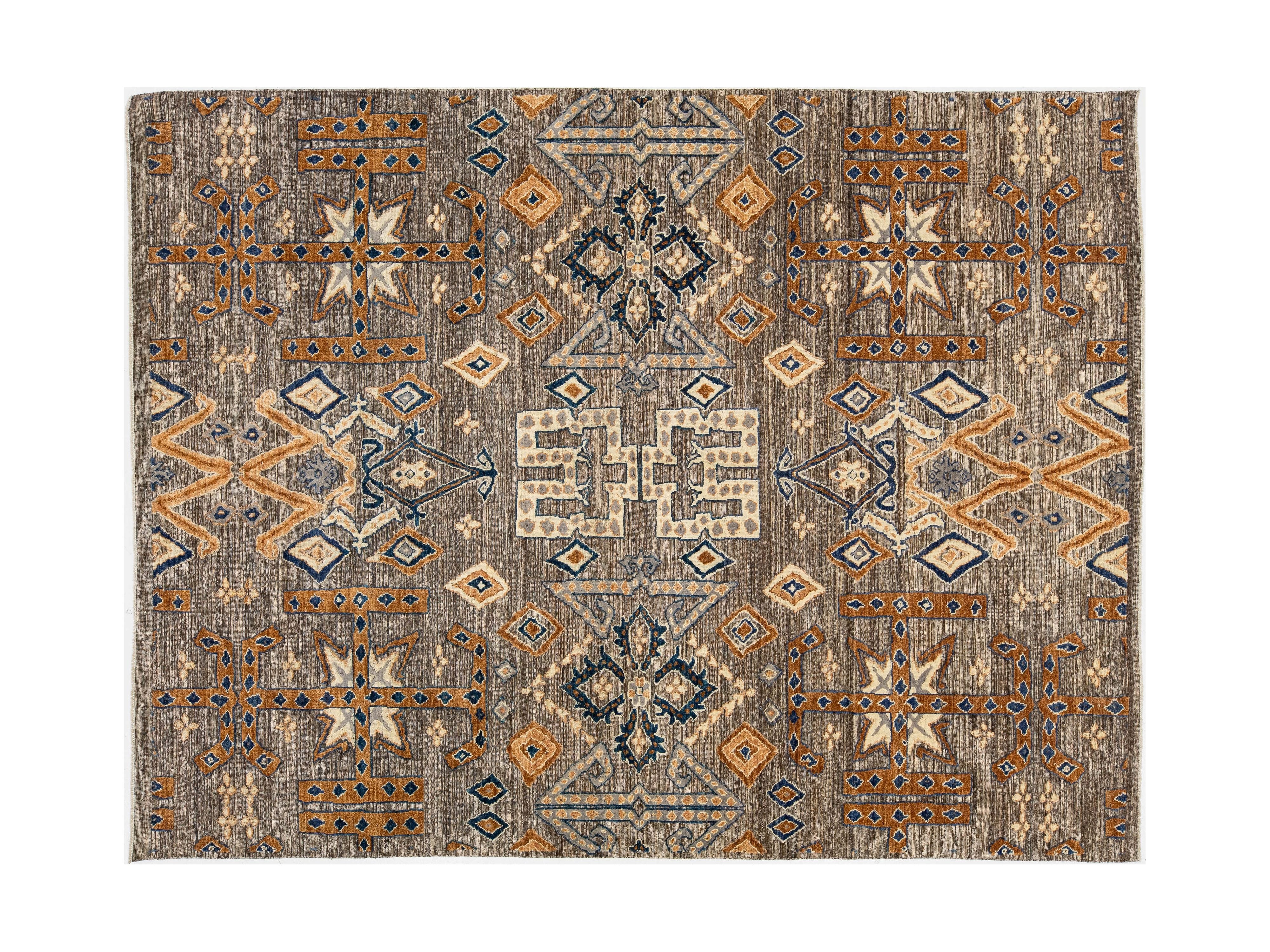 Modern Tulu Wool Rug 9 X 12