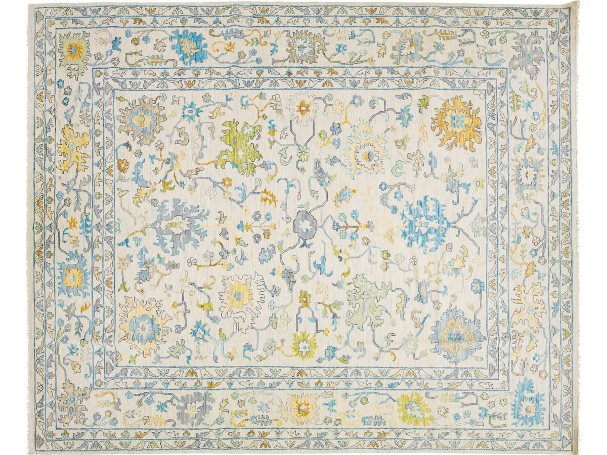 Modern Oushak Wool Rug 12 X 15