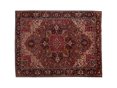 Antique Heriz Wool Rug 11 X 14