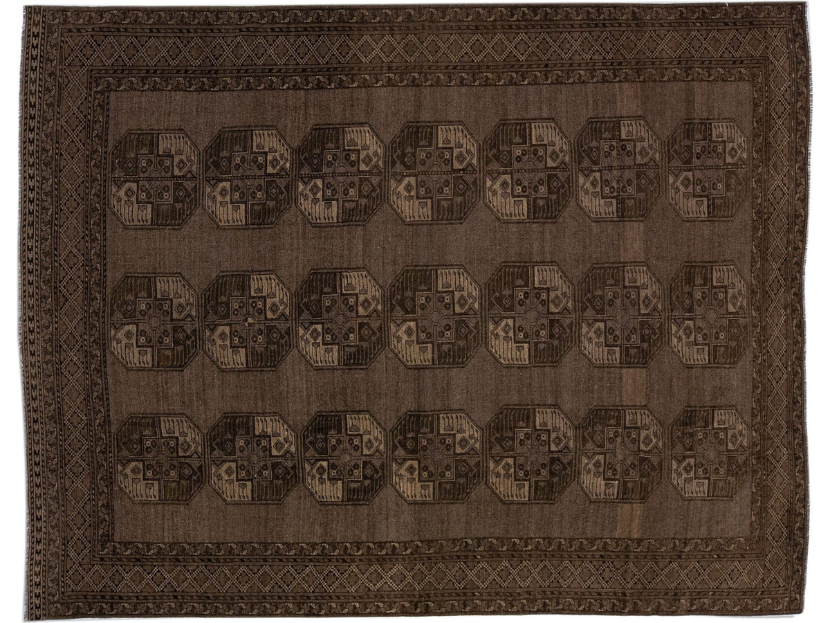 Antique Turkmen Wool Rug 7 X 10