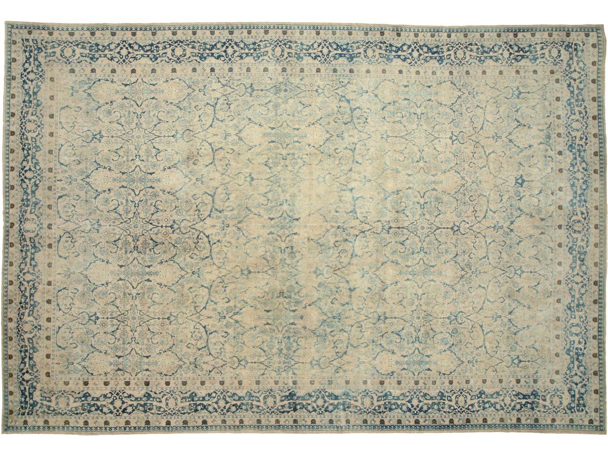 Antique Tabriz Wool Rug 13 x 20