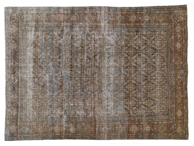 Antique Persian Mahal Wool Rug 11 X 15