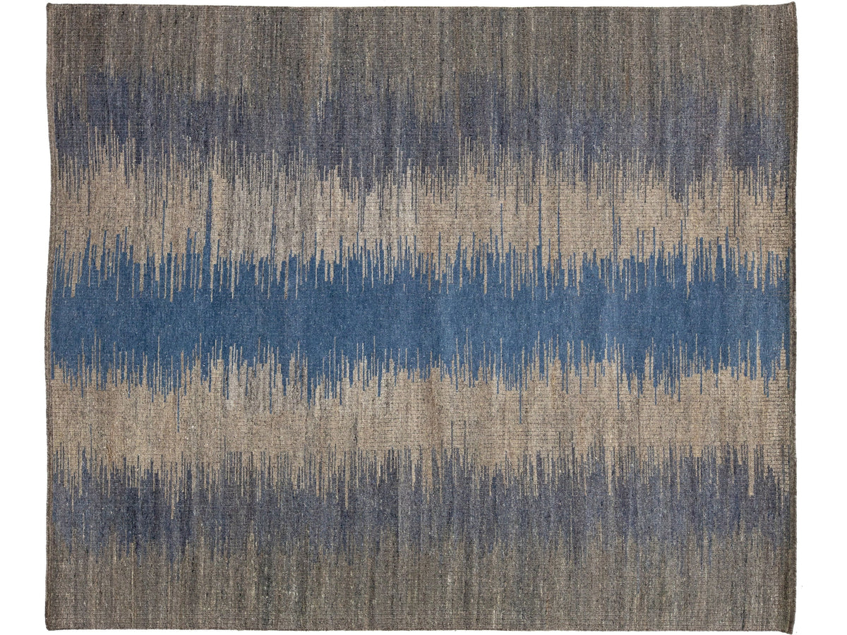 Modern Kilim Flatweave Wool Rug 8 X 10
