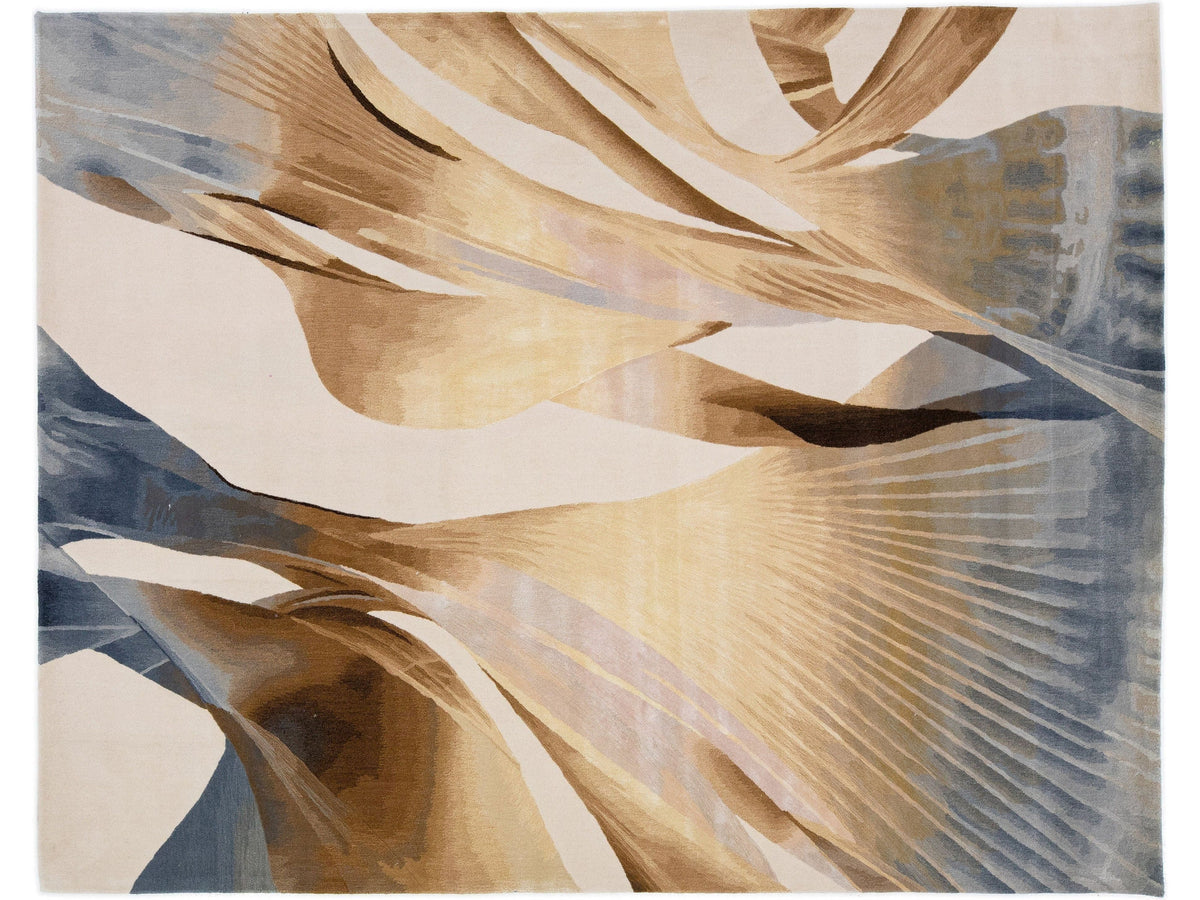 Modern Abstract Wool Rug 8 X 10