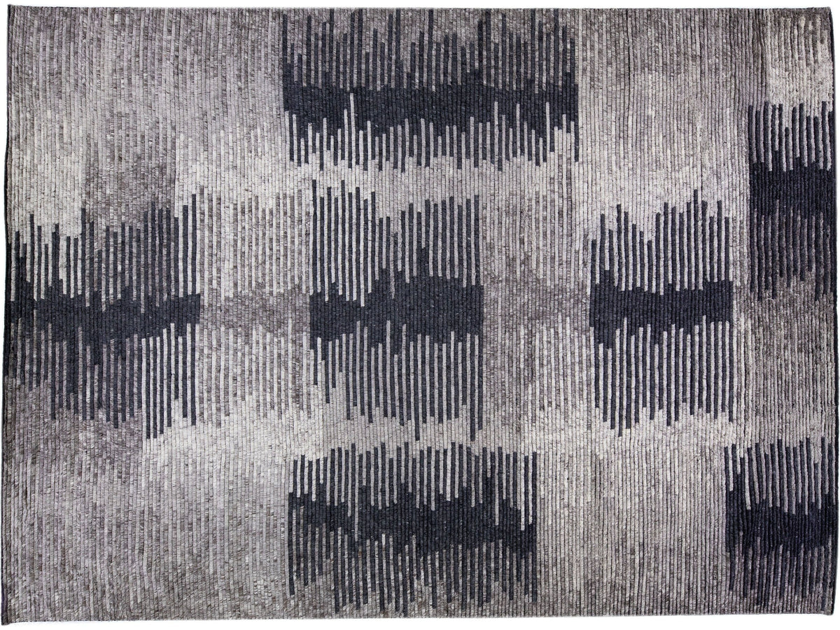 Modern Moroccan Wool Rug 10 X 14