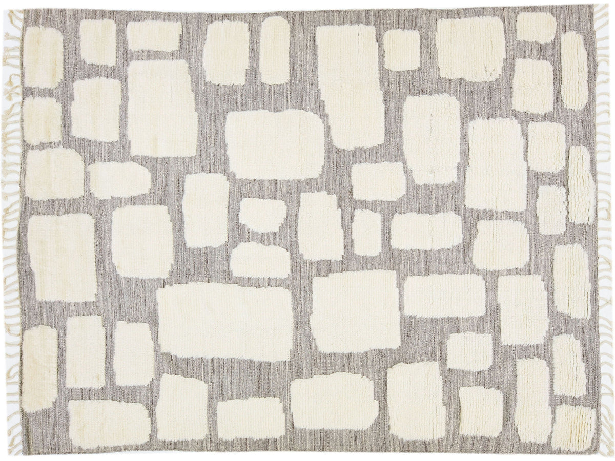 Modern Moroccan Wool Rug 8 X 10