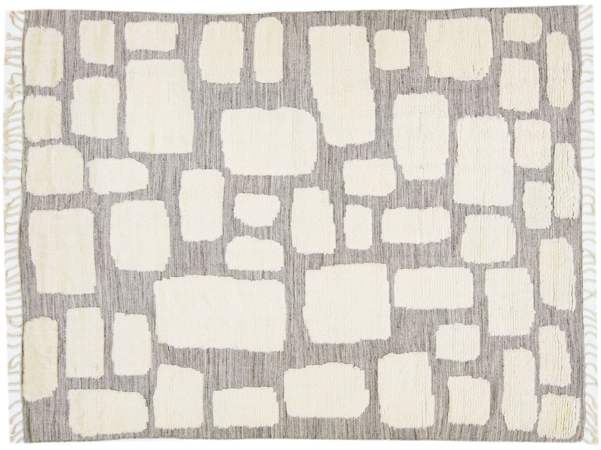 Modern Moroccan Wool Rug 8 X 10