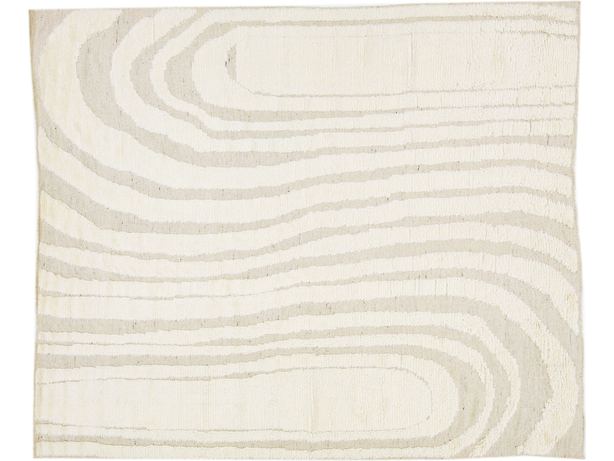 Modern Moroccan Wool Rug 8 X 10