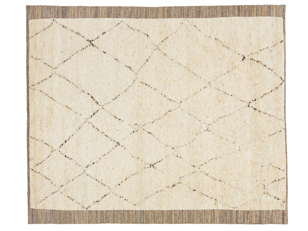 Modern Moroccan Wool Rug 8 X 10